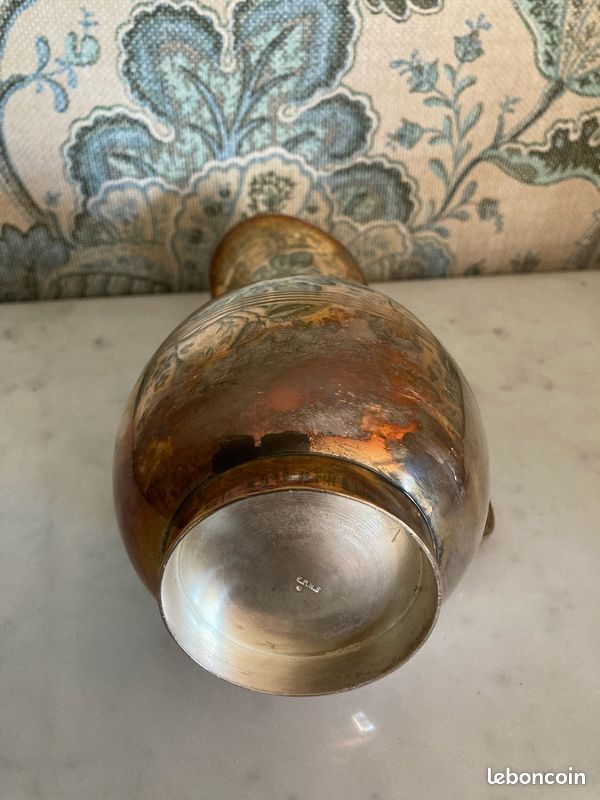 CARAFE À DÉCANTER Pichet Ancien En Verre Et Métal Argenté Art De La Table XXᵉ EUR 29,90 - FR