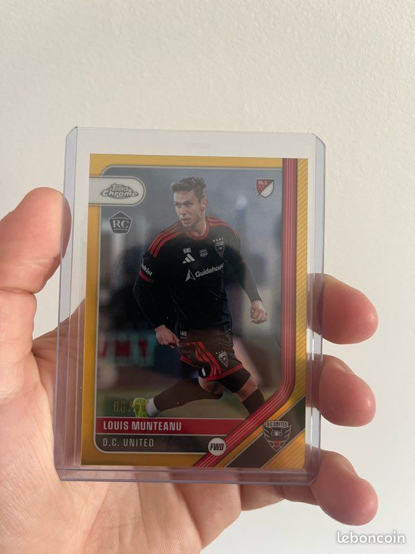 Carte Rookie Louis Munteanu – Topps Chrome MLS D.C. United – Numérotée 06/50 🟡⚽️ (image 1)