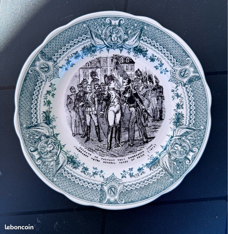 assiettes Napoléon signée SARREGUEMINES ( ORIG.PRINT) 1830