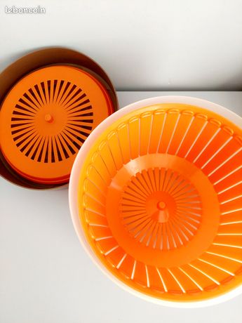 Essoreuse à salade ou tosser en plastique vintage orange de Moulinex | 🛑 Vendu ! | KENKO | RETRO & DESIGN