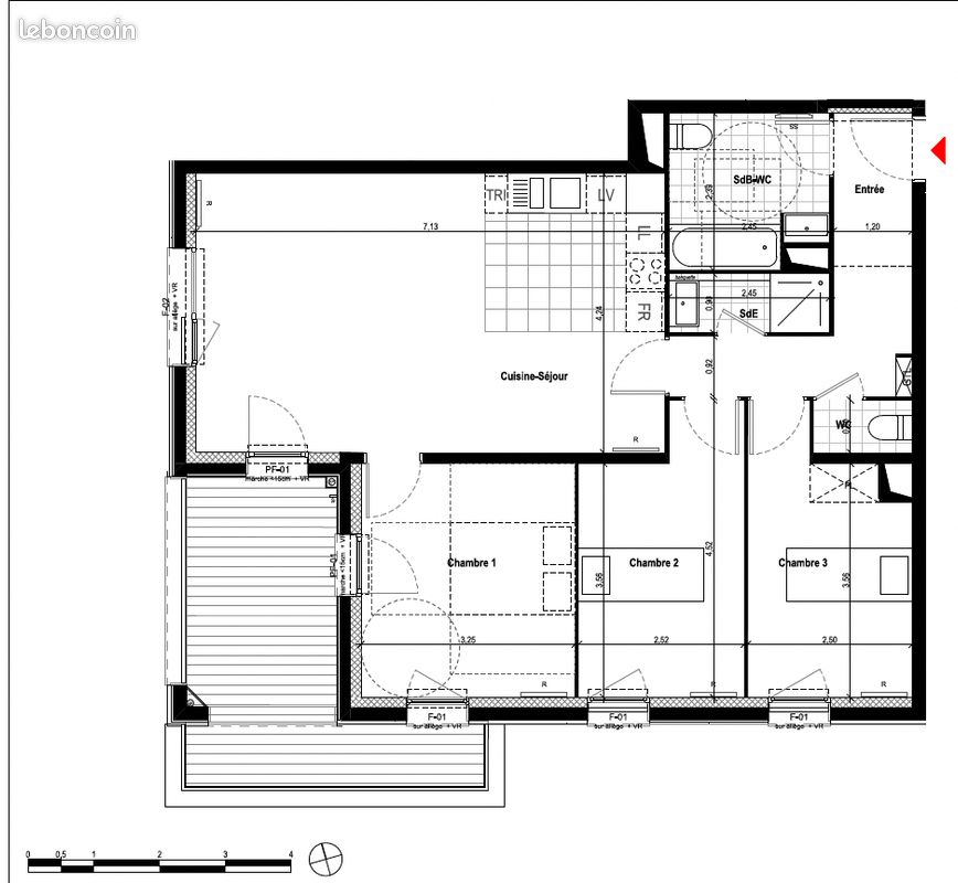 Appartement a louer massy - 4 pièce(s) - 78 m2 - Surfyn