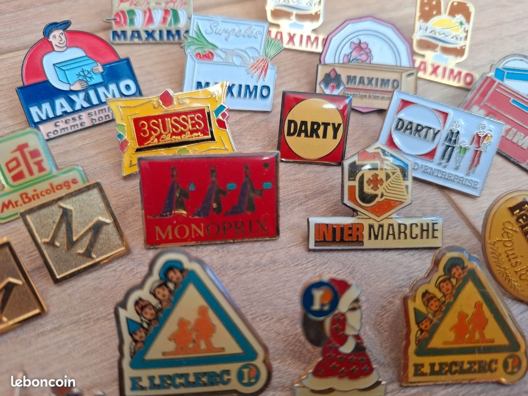 Lot de 21 pin's vintage années 80/90 - Marques et Enseignes Françaises (image 5)