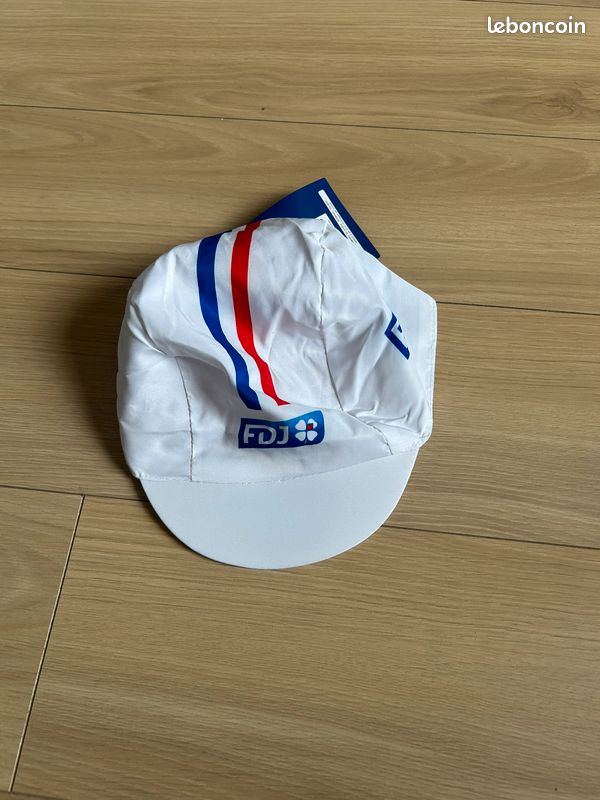 Casquette Cycliste Vintage Faemino – Coton Blanc/bleu – Fabriquée En Italie