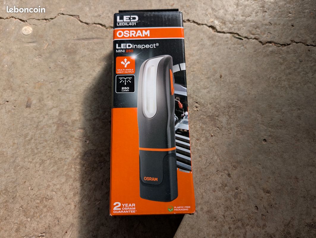 Lampe Torche Rechargeable Secteur ANSMANN Lampe D'inspection WL450R D'une Puissance De 450 Lumen (1 Pce Lampe En Cas De Coupure De Courant