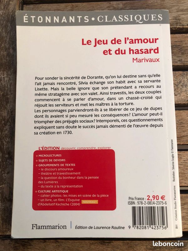 Le Jeux de l’Amour et du Hasard - Marivaux (image 2)