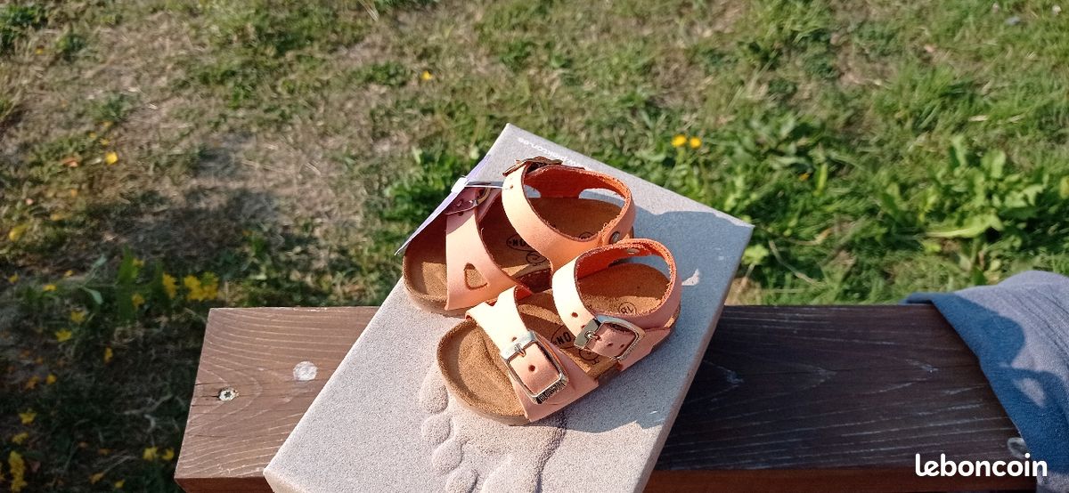 Sandales plakton taille 18 - nubuck - rose (image 6)