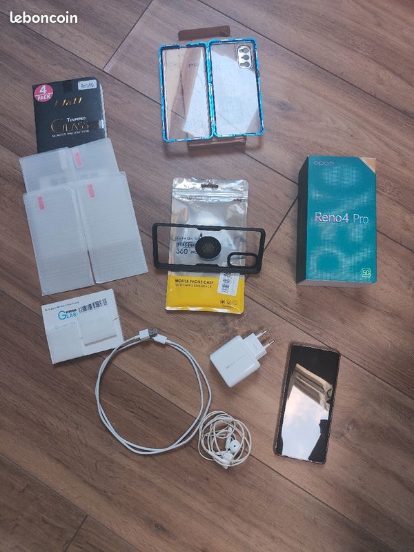 Oppo Reno 4 pro 5G avec des verre trempé de l'écran et pour les caméras plus des coques (image 1)