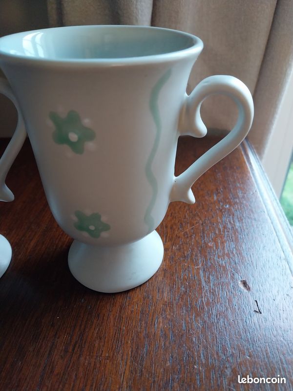 Lot mazagrans avec anses - tasses à café Vintage (image 4)