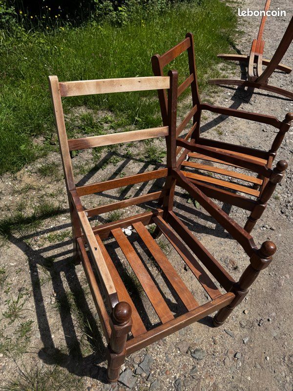2 Fauteuils en bois massif (image 3)