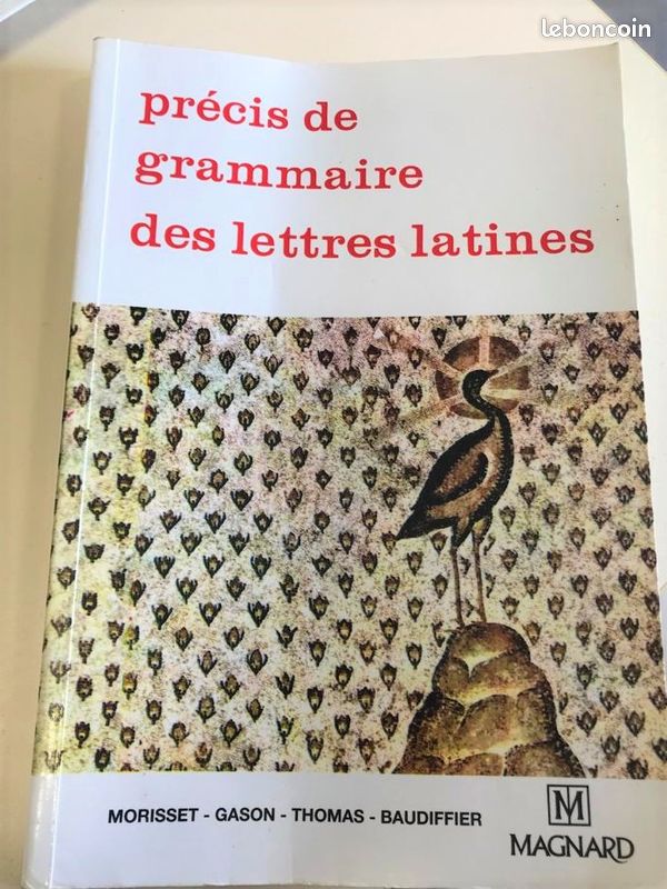 Vend livre: précis de grammaire des lettres latines (image 1)
