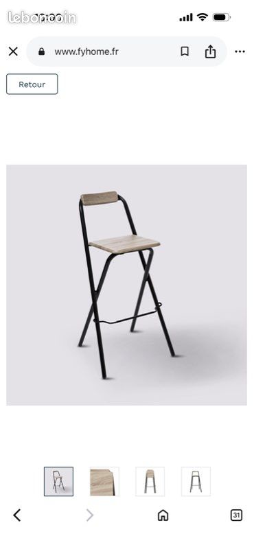 2 chaise de bar + 2 tabouret de bar (image 1)