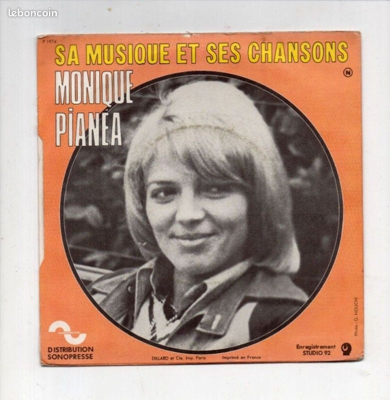 Vinyle 45T (SP-2 titres) - Monique PIANEA - La Pluie ne mouille pas l'été - Sa musique et ses chansons (image 2)