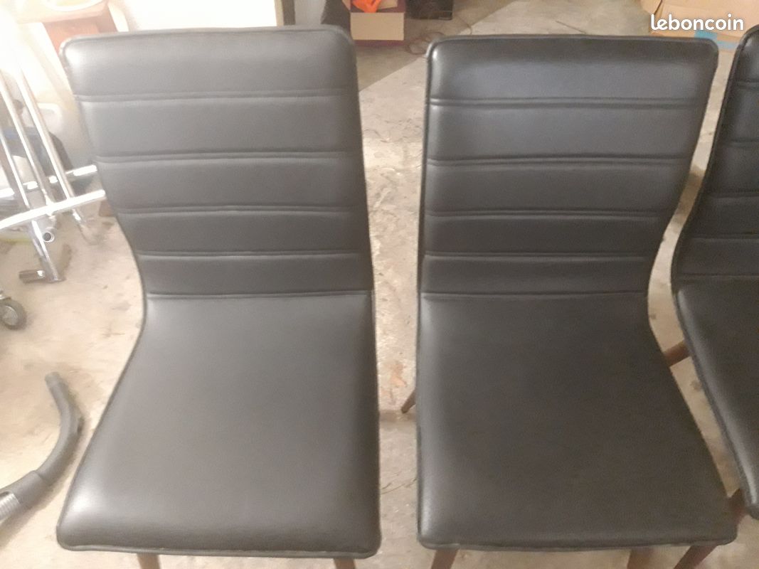 4 chaises cuir et métal (image 3)