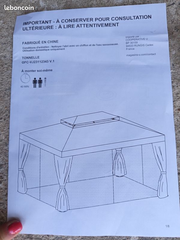 Vends tonnelle neuve (image 1)