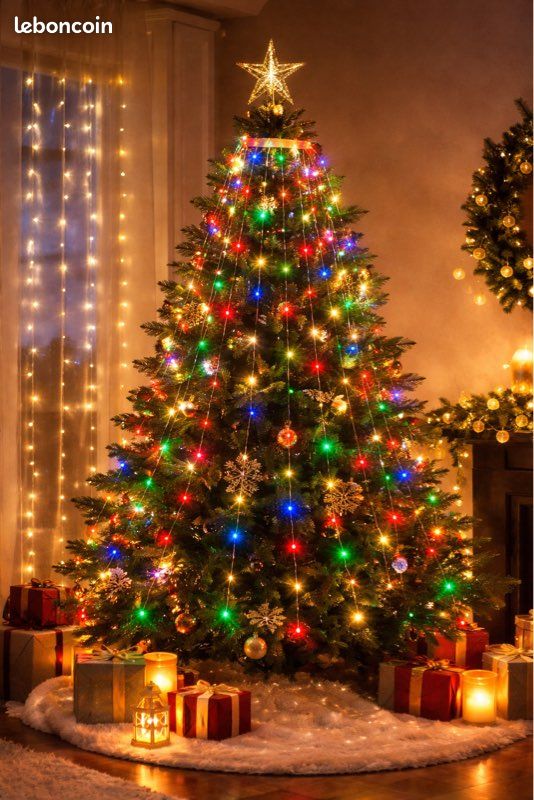 Rideau Guirlande Lumineux – blanc chaud (300 LED) (image 1)