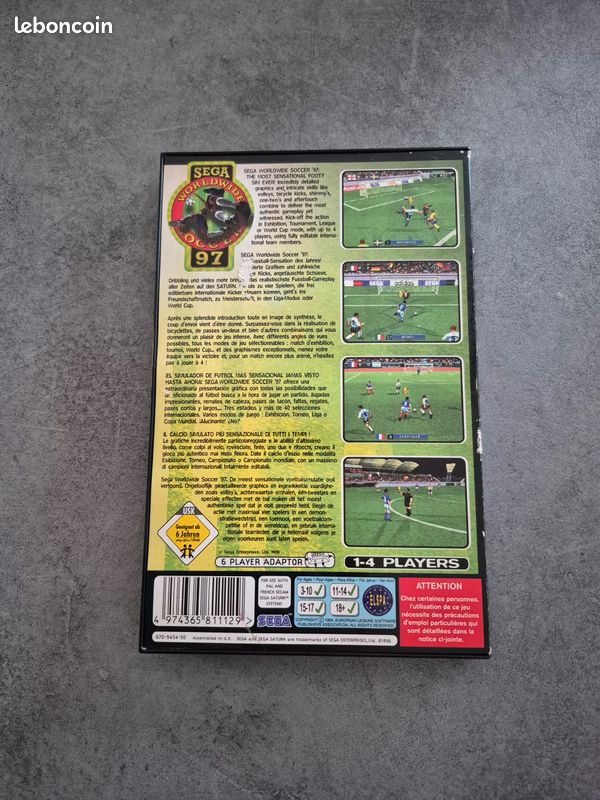 Jeu Sega Saturn Worldwide Soccer 97