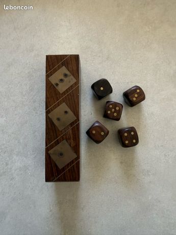 Jeu De Dominos Ancien En Bois - Jouet Vintage - Occasion - Jeu De Société Rétro