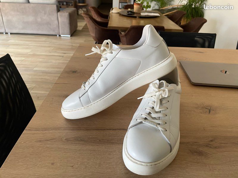 Chaussure Izac cuir blanc Chaussures
