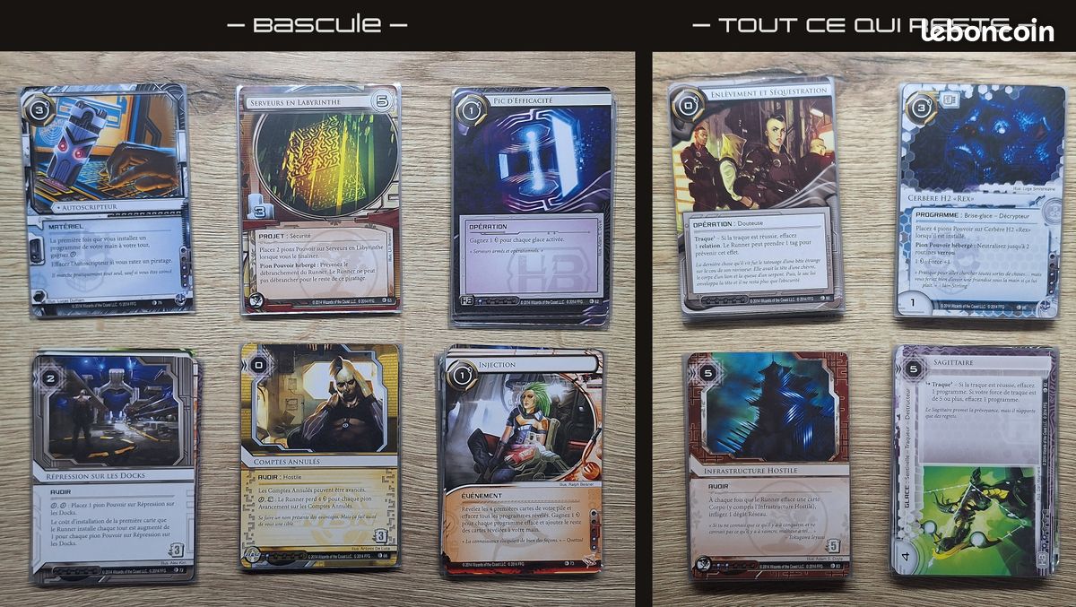 Android Netrunner – Gros Lot : 2x Core, 4 Extensions, 26 Data Packs (lire Descriptif)