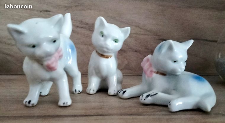 Figurine de chat Sculptures de chats empilés Statue Fengshui en