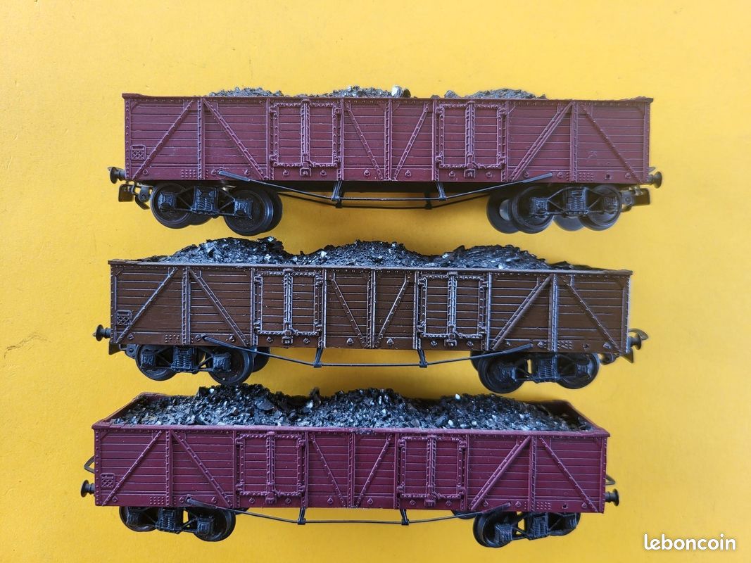 VB 653, wagon tombereau à bogies gris type Tyw SNCF neuf BO