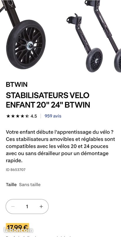 Les stabilisateurs vélo enfant Puky Rookie Wheel sur