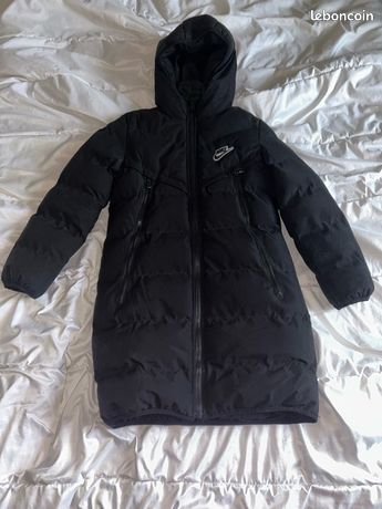 Manteau Doudoune noir Nike à capuche Vêtements