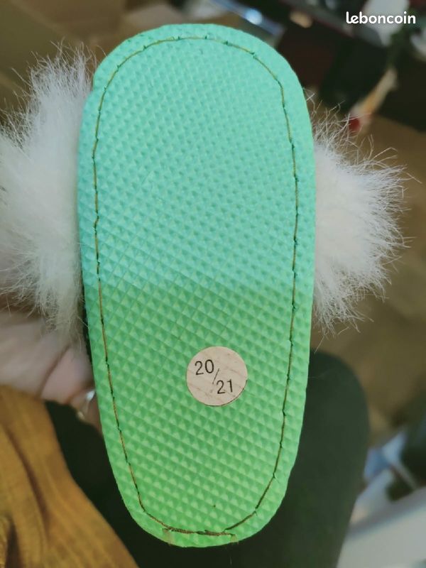 Pantoufles tête de rat. T 20/21.verte et jaune (image 5)