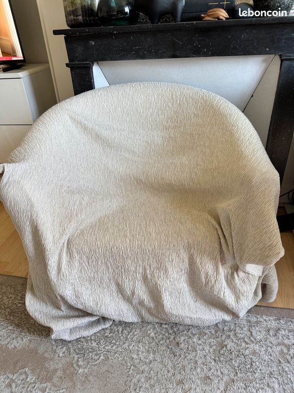 Fauteuil salon avec housse (image 1)
