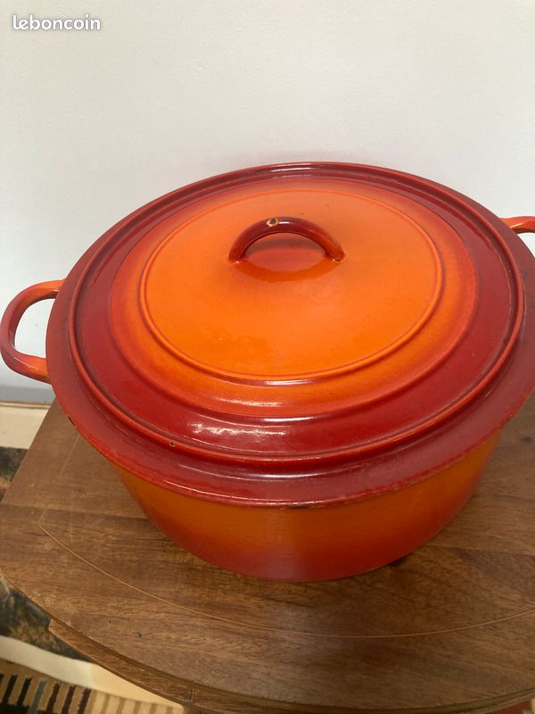 Grande Cocotte Le Creuset Orange – Fonte Made In France (Modèle G, Compatible Induction)
