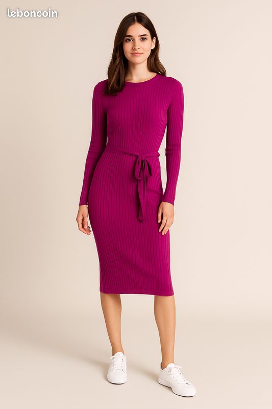 Robe Pull Rose Fushia Kalinga Ashok Robe Longue Violette Sweater