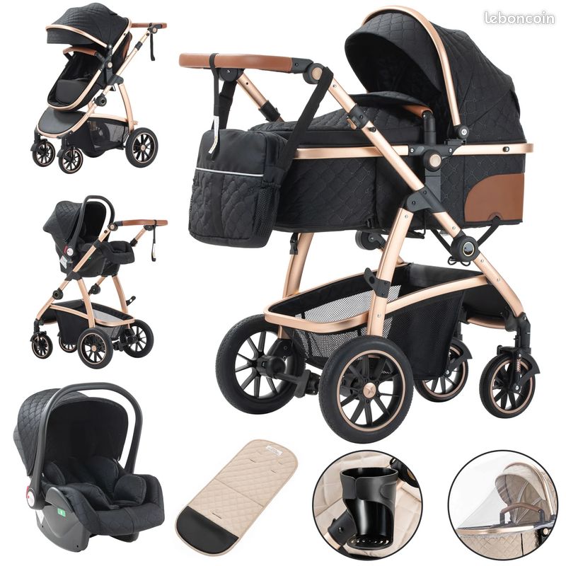 Poussette Luxueuse SK20 3 en 1 pour Bébé (image 1)