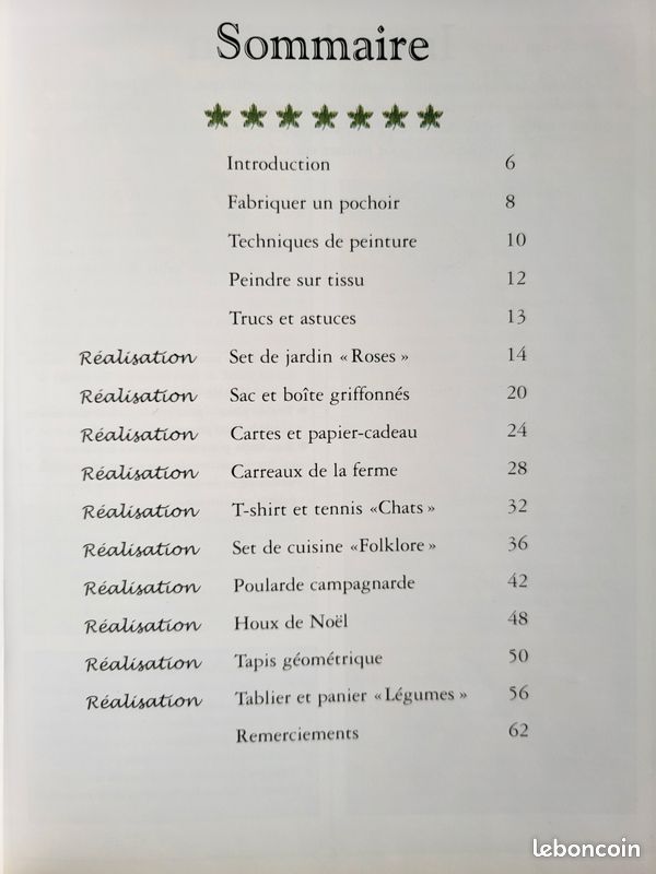 Livre loisirs créatifs - pochoirs (image 3)