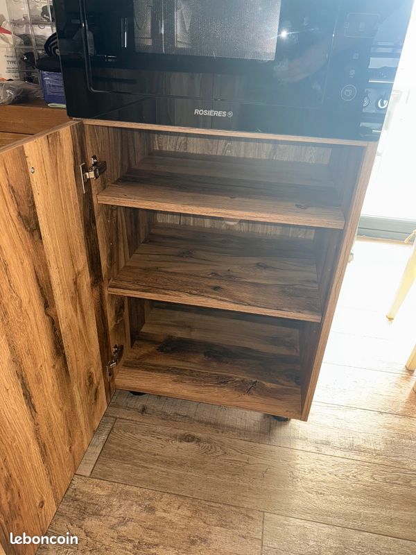 Cuisine équipée, ensemble frigo et micro-ondes encastré avec meubles assortis (image 7)