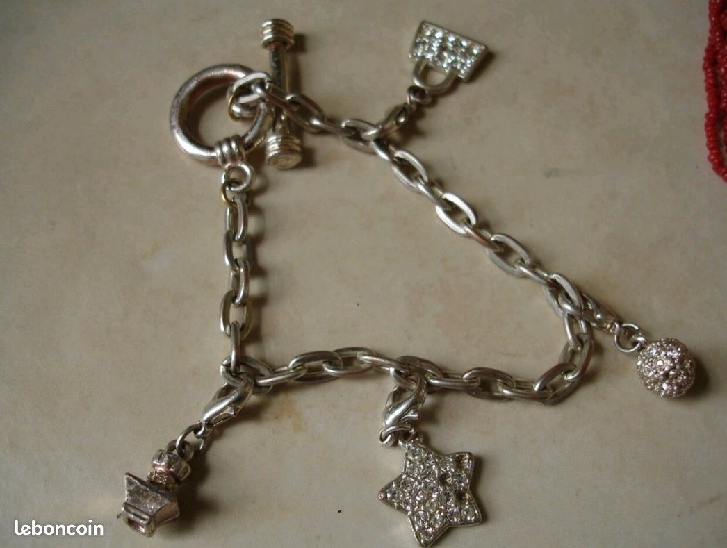 Lot Bijoux Fantaisie - Collier Sautoir Et Boucles D'oreilles - Occasion