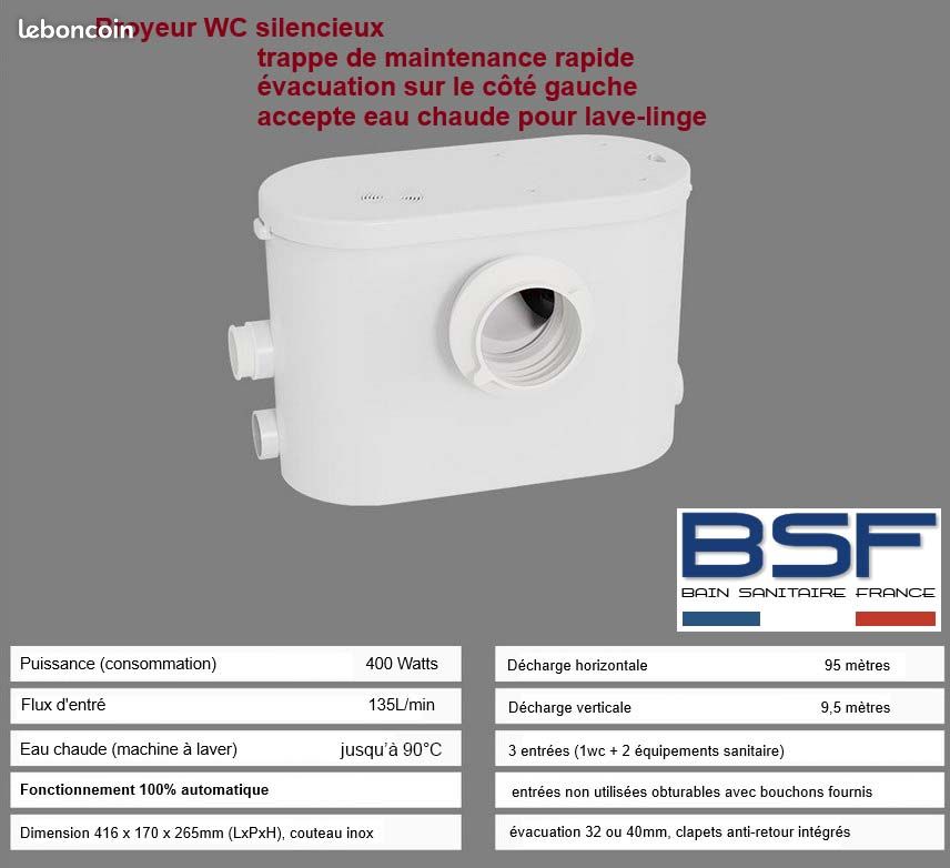 Broyeur WC sanitaire type sanibroyeur SILENCIEUX (image 3)