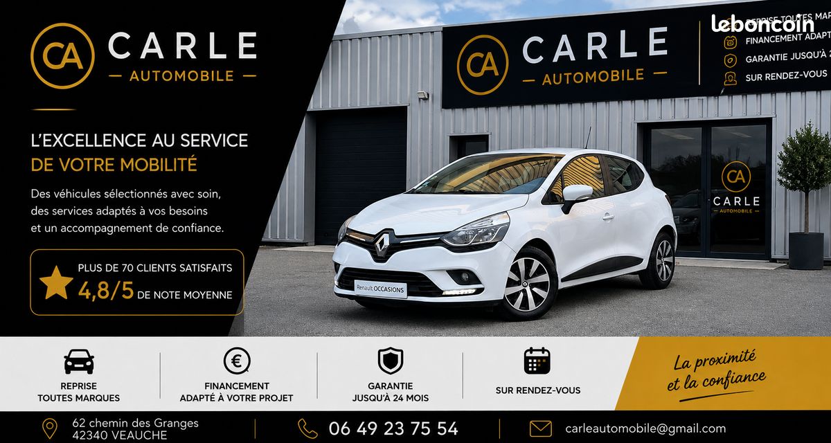 Renault Clio IV (4) 1.5l dci 90 ch business - gps - 1°main - kit distribution remplacé - entretien complet (image 7)