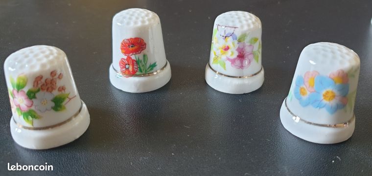 Dé à Coudre Collection en Porcelaine. Dés à coudre en porcelaine