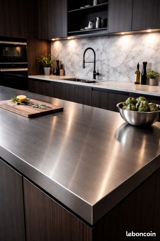 Plan de travail inox table sur mesure (image 1)
