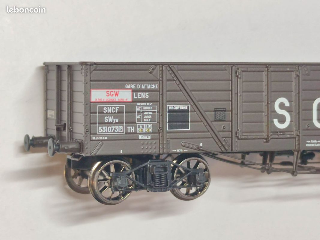 Wagon TP Tombereau PLM ép. II – Ree Modeles WB782 échelle HO (1/87) – Neuf