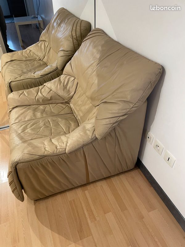 Fauteuil cuir vintage (image 2)