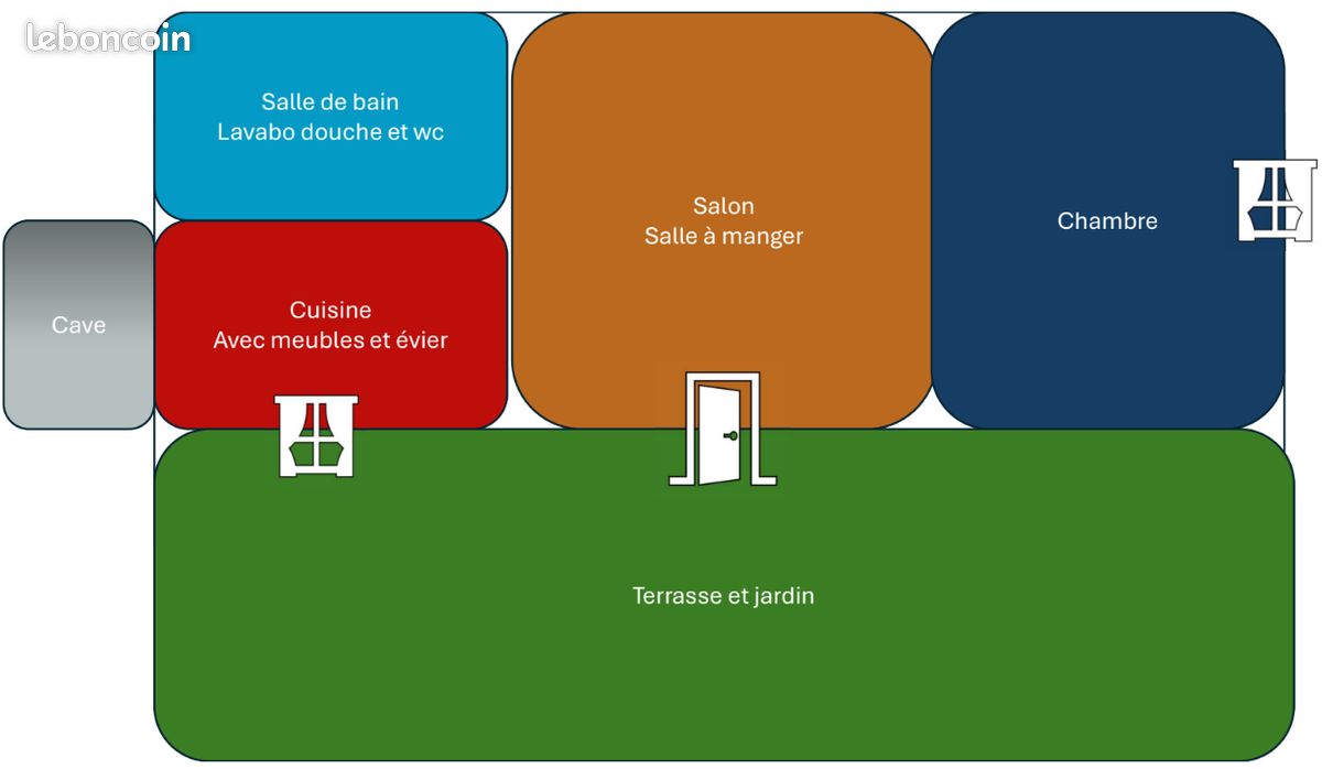 Appartement 2 pièces 45 m² · à Saint-Martin-le-Vinoux · 45 m² · 400 €