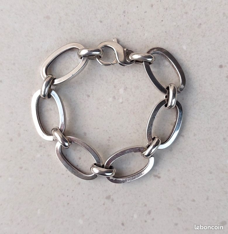 Bracelet Gourmette En Argent Massif 925 – Style Jonc