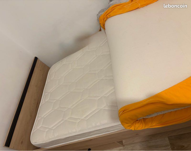 Lit complet 90X190 matelas, surmatelas, sommier (image 4)