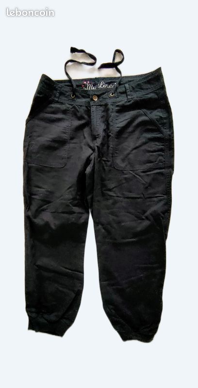 1 pantacourt noir femme K. Woman KIABI (image 1)