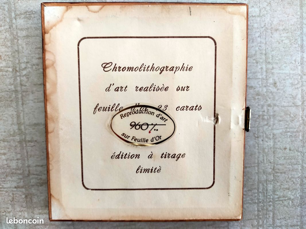 Une chromolithographie d'un catalogue de la fin du 19e siècle publié