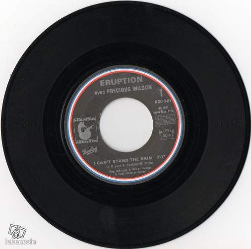ERUPTION - I Can't Stand the Rain - 45 Tours (image 3)