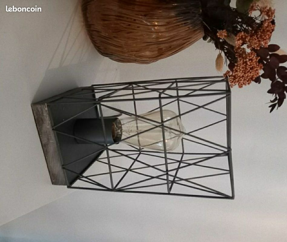 Lampe cocktail scandinave gris métallique (image 4)