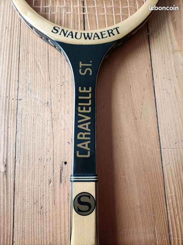 Raquette De Tennis Vintage Snauwaert Caravelle Bois - Bel État
