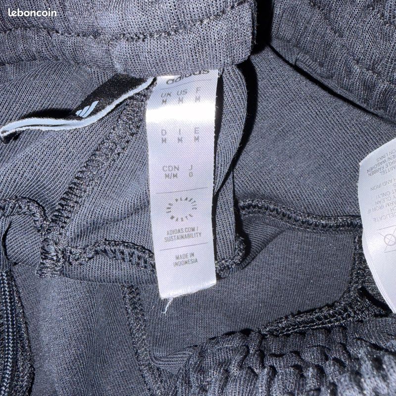 Pantalon Adidas Noir à rayure grise (image 3)